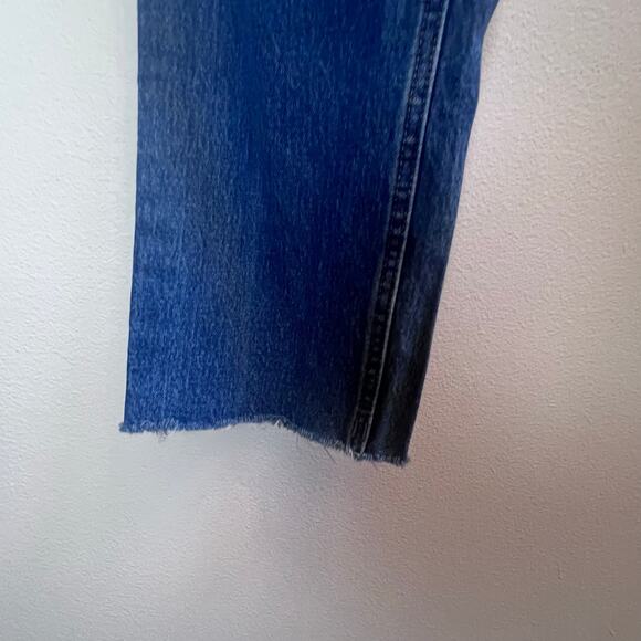 Abercrombie & Fitch the '90s Straight Leg Mid Rise Raw Hem Classic Jeans 27/4L - Picture 5 of 9